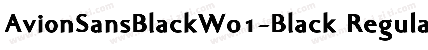 AvionSansBlackW01-Black Regular字体转换
